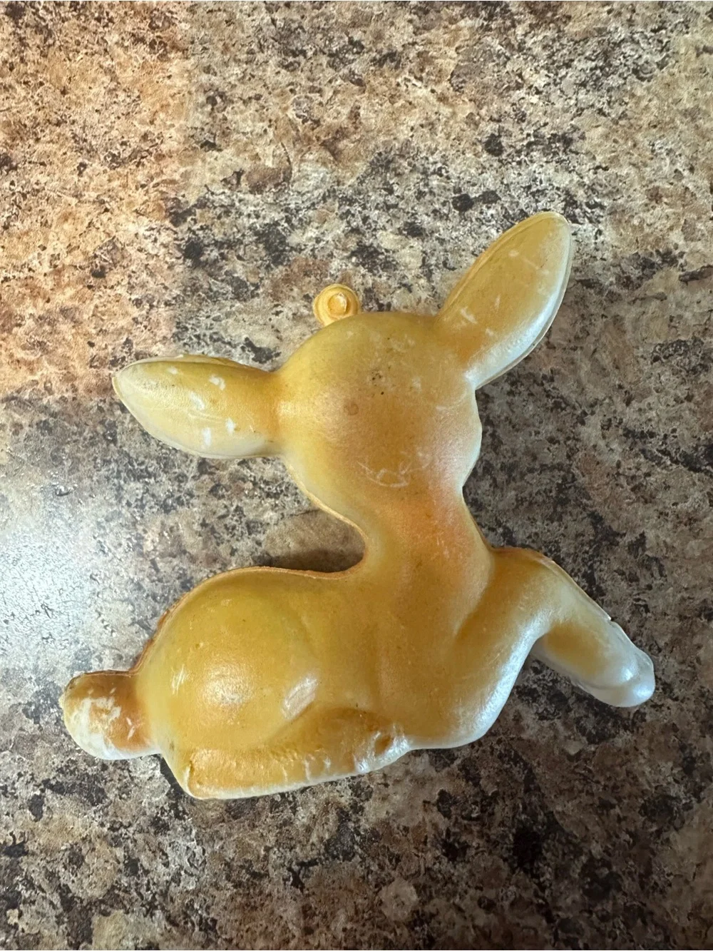 Vintage Plastic Fawn Deer Christmas Ornament